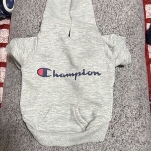 Champion dog Light Gray Hoodie